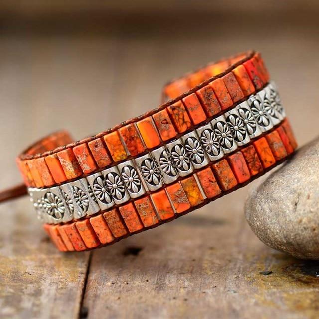 Lotus Boho Wrap Bracelet